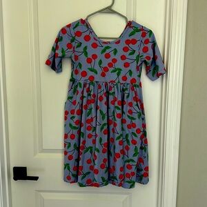 Hanna Andersson Girl’s dress size 12, 150cm, cherries, cherry print,cotton, euc